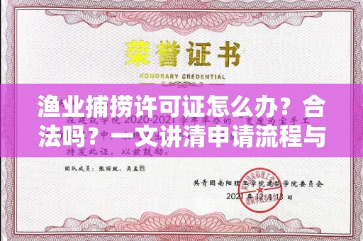 全国渔业捕捞许可证怎么办?合法吗?一文讲清申请流程与合规要点